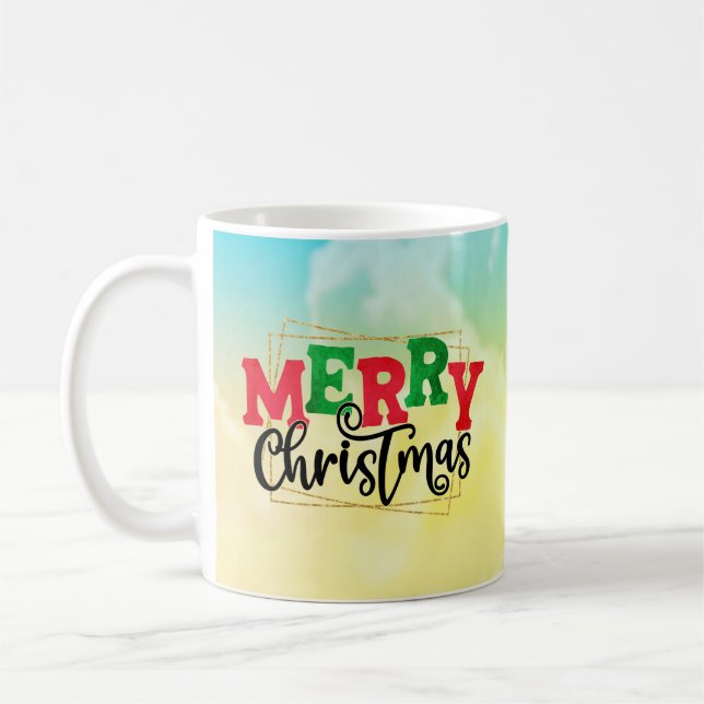 Taza De Café Feliz Navidad enmarcado-80716 (Izquierda)