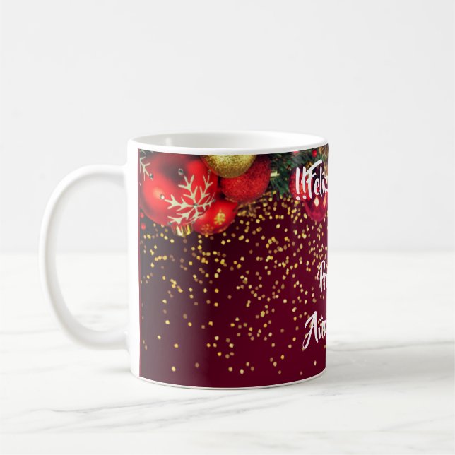 Taza De Café Feliz Navidad Español (Izquierda)
