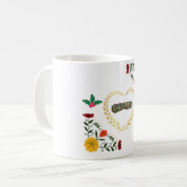 Taza De Café Feliz Navidad estilizado moda navideño
