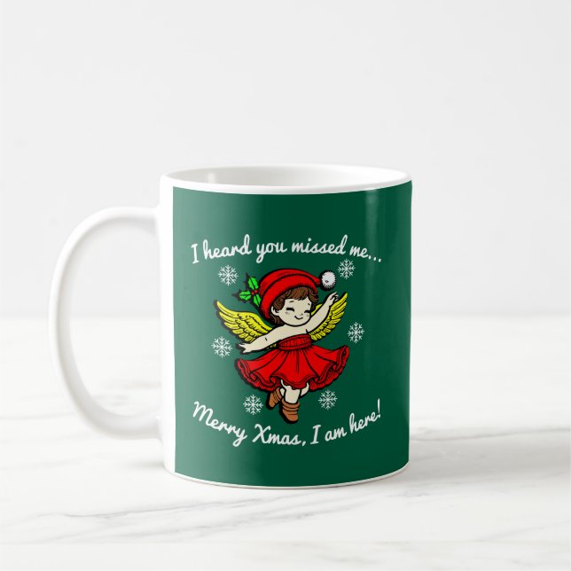 Taza De Café Feliz Navidad estoy aquí (Izquierda)