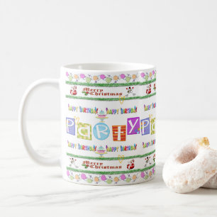 Taza De Café Feliz Navidad Feliz cumpleaños Mug