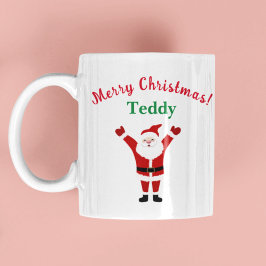 Taza De Café Feliz Navidad Feliz Nombre de Santa