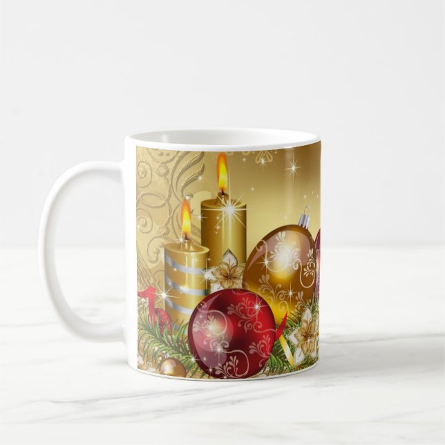 Taza De Café Feliz Navidad festivo alegre jolly mug (Izquierda)
