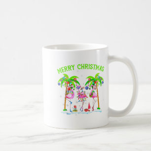 Taza De Café Feliz Navidad Flamenco Navideño Luz Palma Árbol Tr