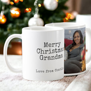 Taza De Café Feliz Navidad, foto moderna y texto