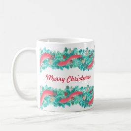 Taza De Café Feliz Navidad Garland Mug