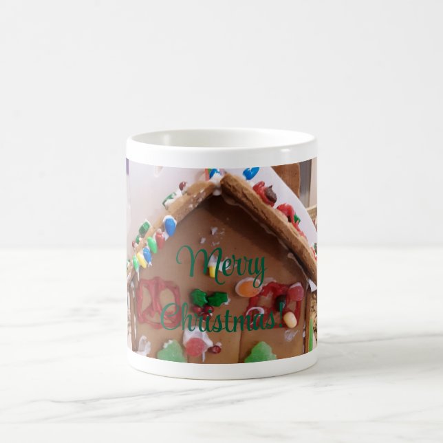 Taza De Café Feliz Navidad Ginger Bread House Mug (Centro)