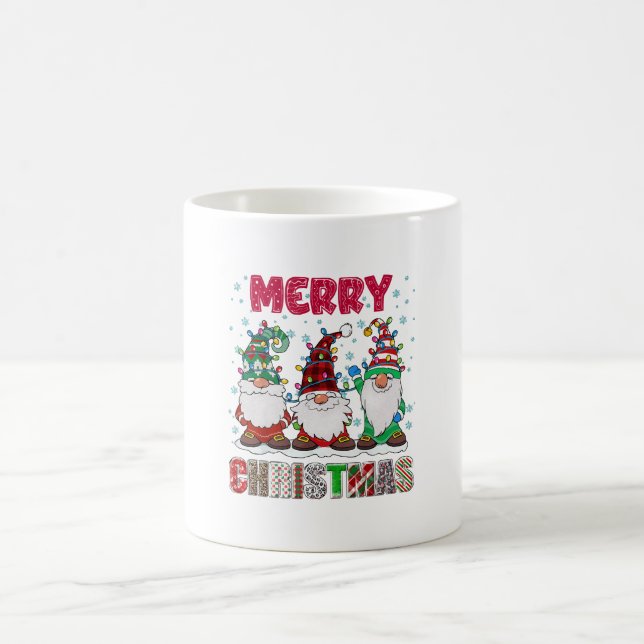 Taza De Café Feliz Navidad Gnome Family Divertido Árbol de Navi (Centro)