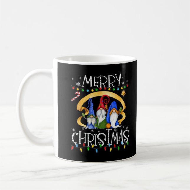Taza De Café Feliz Navidad Gnome Shirt Graciosa Familia Navidad (Izquierda)