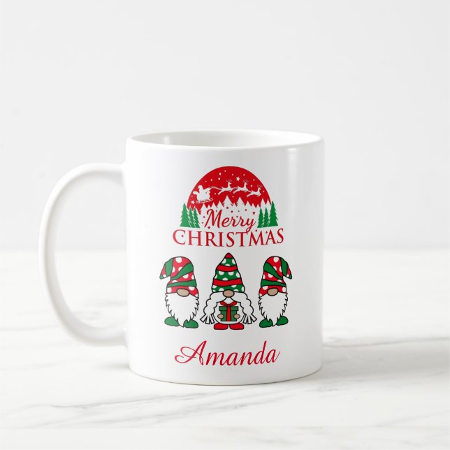 Taza De Café Feliz Navidad gnomes (Izquierda)