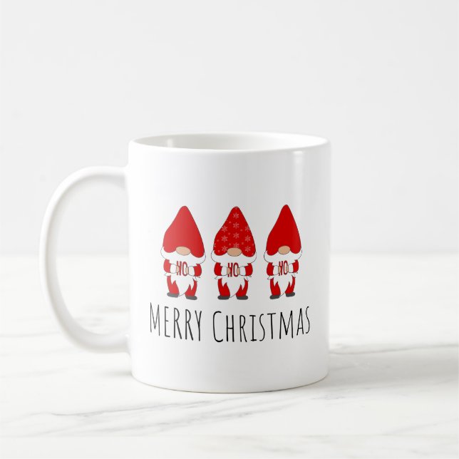 Taza De Café Feliz Navidad Gnomes Café Mug (Izquierda)
