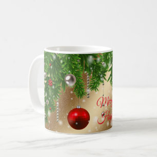 Taza De Café Feliz Navidad Gold