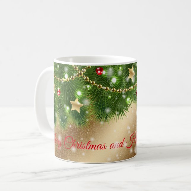 Taza De Café Feliz Navidad Gold (Anverso izquierdo)