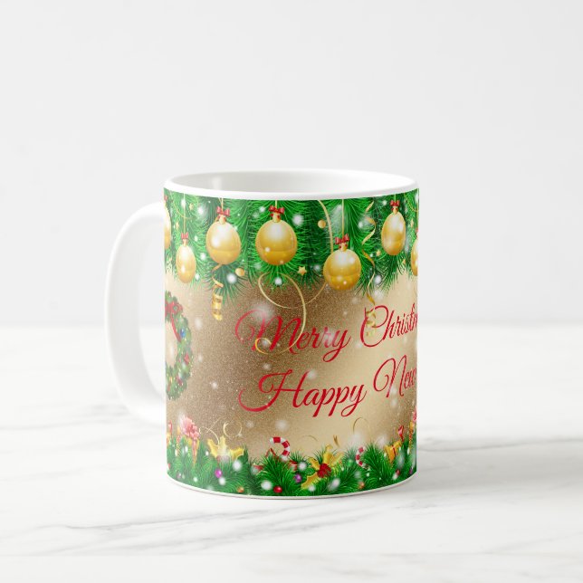 Taza De Café Feliz Navidad Gold (Anverso izquierdo)
