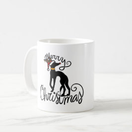 Taza De Café Feliz Navidad Greyhound Reindeer