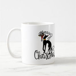 Taza De Café Feliz Navidad Greyhound Reindeer