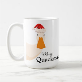 Taza De Café Feliz navidad humor divertido lindo Duck minimalis