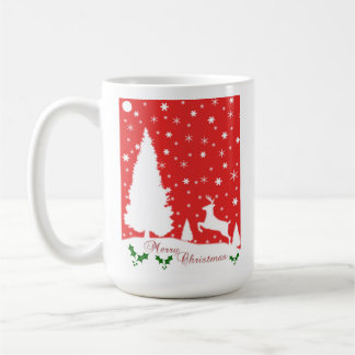 Taza De Café Feliz Navidad Invierno Snowflakes