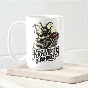 Taza De Café Feliz Navidad Krampus Paseos en Trineo de Krampus