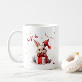 Taza De Café Feliz Navidad lindo conejo