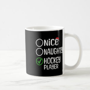 Taza De Café Feliz Navidad Lista de Navidad Jugador de Hockey T