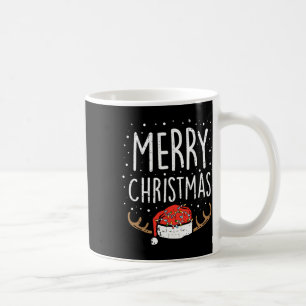 Taza De Café Feliz Navidad Luces de Santa Hat Navidad Hombres F