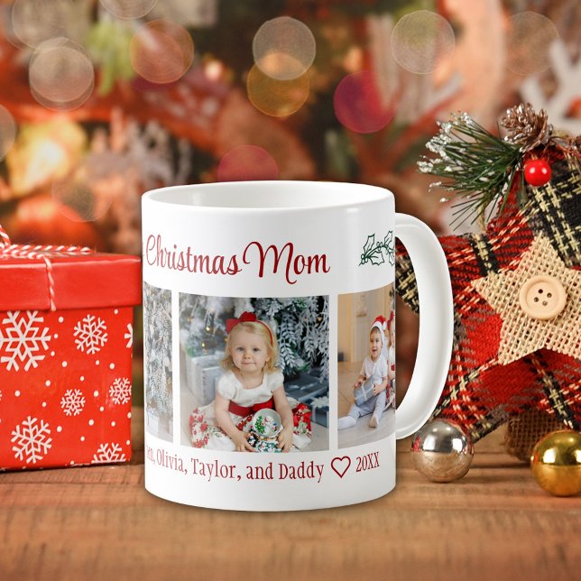 Taza De Café Feliz Navidad Mamá 4 Collage de fotos (Subido por el creador)