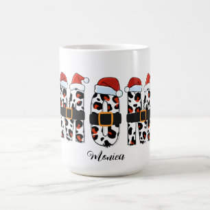 Taza De Café Feliz Navidad mamá nombre personalizado