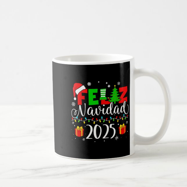 Taza De Café Feliz Navidad Matching Family Spanish Christmas Me (Derecha)