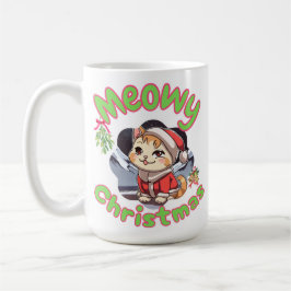 Taza De Café Feliz navidad Meowy 