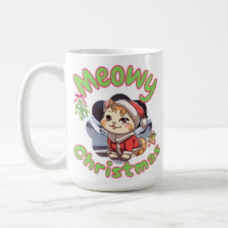 Taza De Café Feliz navidad Meowy 