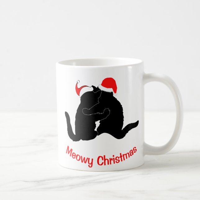 Taza De Café Feliz Navidad Meowy (Derecha)