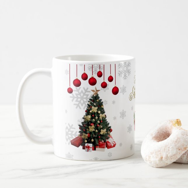 Taza De Café Feliz Navidad Mug (Con donut)