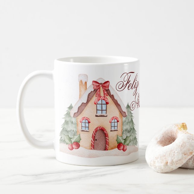 Taza De Café Feliz Navidad Mug (Con donut)