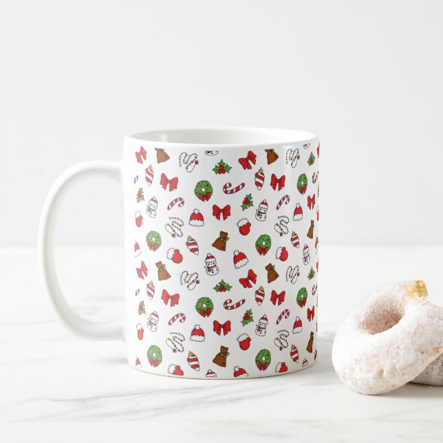 Taza De Café Feliz Navidad Mug (Con donut)