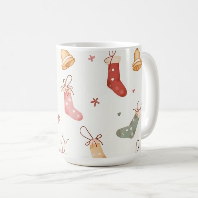 Taza De Café Feliz Navidad! Navidades atragantan. (Anverso derecho)