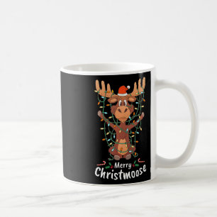 Taza De Café Feliz Navidad Navidades Moose Xmas Tree Lights