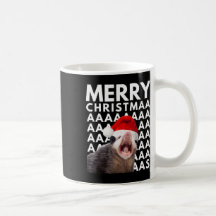 Taza De Café Feliz Navidad, Opossum gritando Diversión Hombres