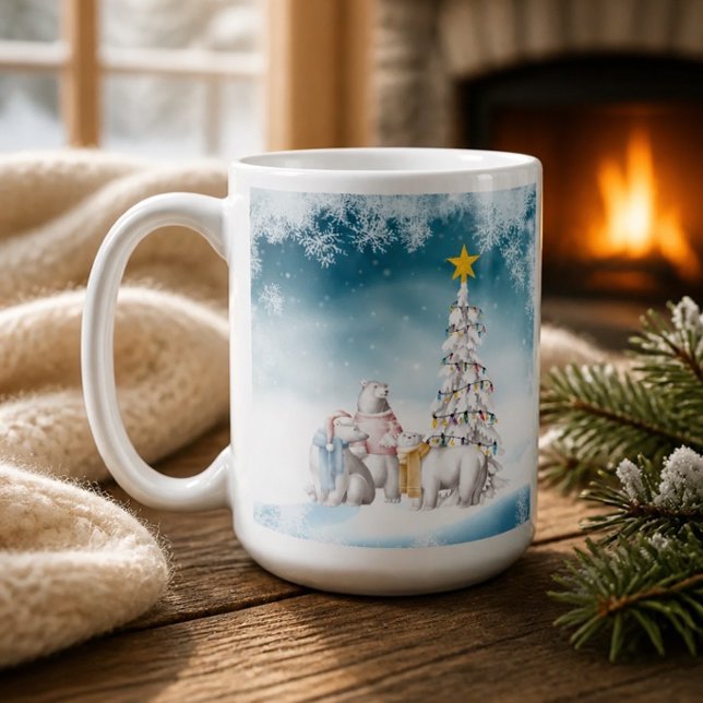 Taza de café Feliz Navidad Oso Polar (Subido por el creador)
