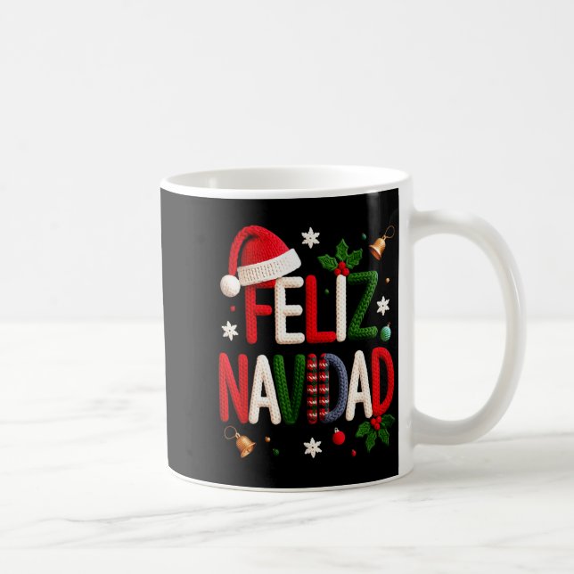 Taza De Café Feliz Navidad Pajamas Spanish Mexican Christmas Bo (Derecha)