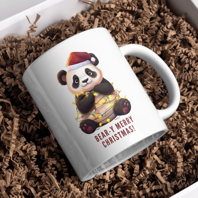 Taza De Café ¡Feliz Navidad! Panda Mug juguetón (Subido por el creador)