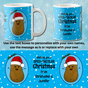Taza De Café Feliz Navidad Patata Personalizada