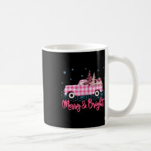 Taza De Café Feliz Navidad Pink Leopardo Camión Árbol Fun Navid