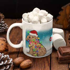 Taza De Café Feliz Navidad Poodle Perro Raza Amante Santa Claus