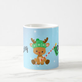 Taza De Café Feliz Navidad Prancer Reindeer