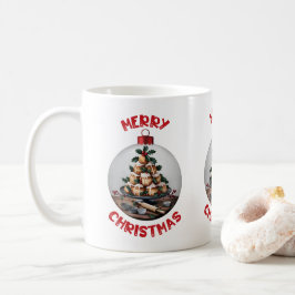 Taza De Café Feliz Navidad Profiterole Adorno