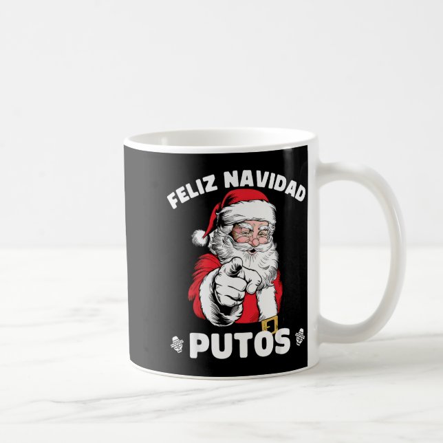 Taza De Café Feliz Navidad Putos Shirt Merry Xmas Funny Santa  (Derecha)