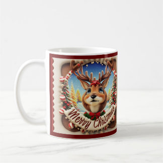 Taza De Café Feliz Navidad Reindeer Mug