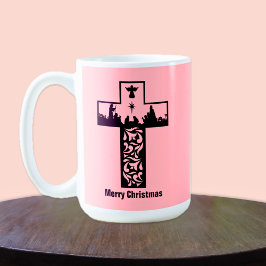 Taza De Café Feliz Navidad Rosa | Natividad