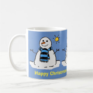 Taza De Café Feliz Navidad Saludo Personalizado.